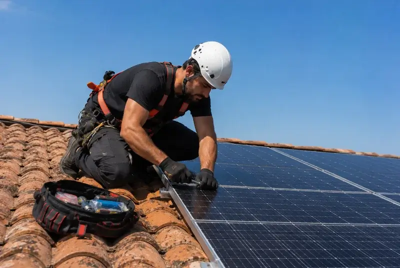 Maintenance et monitoring de panneaux solaires à Moulézan